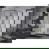 Mexen Apia cabine de douche coulissante 100 x 100 cm, transparent, chrome + receveur Flat, noir - 840-100-100-01-00-4070