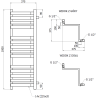 Mexen Loop radiateur de salle de bain d'angle 1000 x 375 mm, 572 W, anthracite - W129-1000-350-00-66