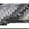 Mexen Apia cabine de douche coulissante 100 x 100 cm, transparent, chrome + receveur Flat, noir - 840-100-100-01-00-4070