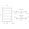 Mexen Zoom radiateur décoratif de salle de bains 770 x 530 mm, 275 W, anthracite - W130-0770-530-00-66