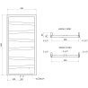 Mexen Zoom radiateur salle de bain décoratif 1100 x 530 mm, 376 W, blanc - W130-1100-530-00-20