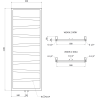 Radiateur décoratif salle de bain Mexen Zoom 1430 x 530 mm, 477 W, noir - W130-1430-530-00-70