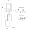 Mexen Grid radiateur décoratif de salle de bain 1115 x 360 mm, 279 W, noir - W215-1115-360-00-70