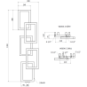 Mexen Grid radiateur décoratif de salle de bain 1360 x 390 mm, 349 W, blanc - W215-1360-390-00-20