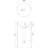 Mexen Ajax-01 lavabo autoportant en conglomérat 45 x 45 cm, blanc mat - 26504500