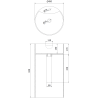 Mexen Ajax-02 lavabo autoportant en conglomérat 45 x 45 cm, blanc mat - 26514500