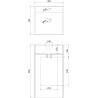 Mexen Belen lavabo autoportant en conglomérat 45 x 45 cm, blanc mat - 26604500