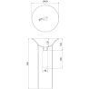 Mexen Leta lavabo autoportant en conglomérat 45 x 45 cm, blanc mat - 26574500