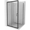 Mexen Apia cabine de douche coulissante 90 x 90 cm, transparent, noir - 840-090-090-70-00