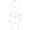 Mexen Nilda lavabo sur pied en composite 52 x 52 cm, blanc mat - 26555200