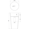 Mexen Onyx-01 lavabo autoportant en conglomérat 45 x 45 cm, blanc mat - 26524500