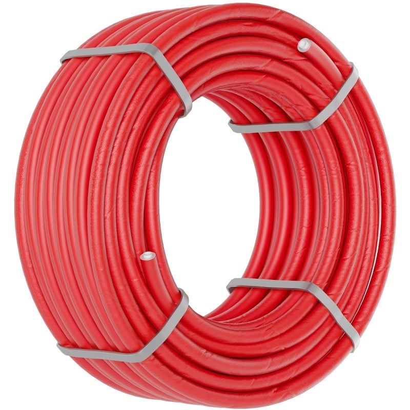 Mexen AL-O tuyau PE-Xb/AL/PE-Xb 16 x 2 mm avec gaine rouge, 100 m - W97105-121601-100