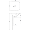 Mexen Ria lavabo autoportant en conglomérat 45 x 45 cm, blanc mat - 26584500