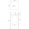 Mexen Xola-1 lavabo autoportant en conglomérat 40 x 40 cm, blanc mat - 26594000