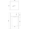 Mexen Xola-2 lavabo autoportant en conglomérat 45 x 45 cm, blanc mat - 26594500