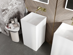 Mexen Xola-2 lavabo autoportant en conglomérat 45 x 45 cm, blanc mat - 26594500