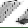 Mexen Apia cabine de douche coulissante 100 x 100 cm, transparent, noir + receveur Flat, noir - 840-100-100-70-00-4070B