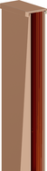 Mexen listwa murale pour paroi de douche, or rose - 800-00-60