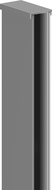 Mexen listwa murale pour cloison de douche 8 mm, métal canon - 800-00-95