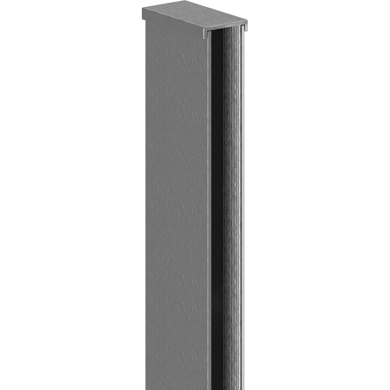 Mexen listwa murale pour paroi de douche 8 mm, gun gray brossé - 800-00-66