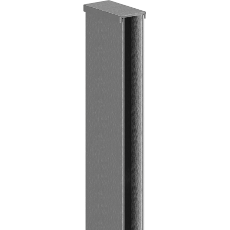 Mexen listwa murale pour paroi de douche 8 mm, gun gray brossé - 800-00-66