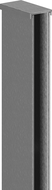 Mexen listwa murale pour paroi de douche 8 mm, gun gray brossé - 800-00-66