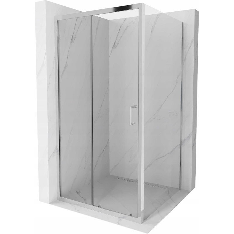 Mexen Apia cabine de douche coulissante 100 x 100 cm, transparent, chrome - 840-100-100-01-00