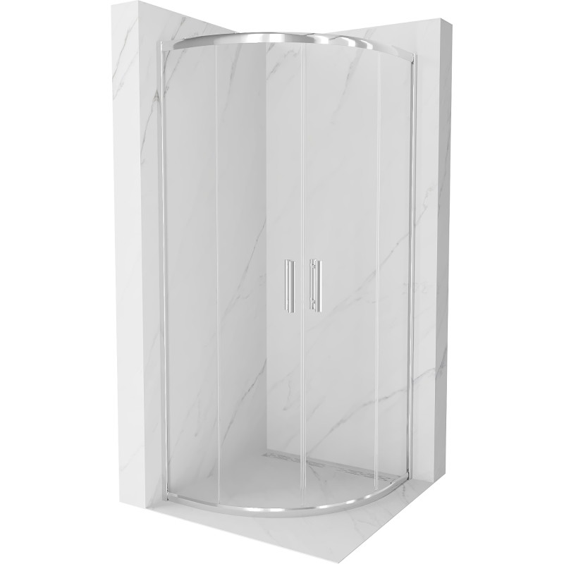 Mexen Rio cabine de douche semi-circulaire 70 x 70 cm, transparente, chromée - 863-070-070-01-00