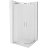 Mexen Rio cabine de douche demi-circulaire 70 x 70 cm, givré, chrome - 863-070-070-01-30