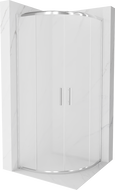 Cabine de douche Mexen Rio demi-ronde 90 x 90 cm, givrée, chrome - 863-090-090-01-30