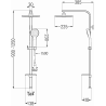 Colonne de douche Mexen Q05, or/blanc - 798050595-50