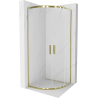 Mexen Rio cabine de douche semi-circulaire 90 x 90 cm, transparent, or - 863-090-090-50-00