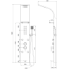 Mexen Adrox panneau de douche avec bec, chrome - 7613-04-00