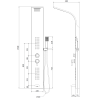 Mexen Ardo panneau de douche avec bec, chrome - 7617-04-00