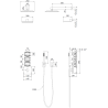 Mexen Boka ensemble de douche encastrable, chrome - 7603-03-00