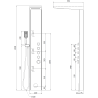 Mexen Damon panneau de douche avec bec, noir/chrome - 7623-04-71