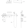 Mexen Fall ensemble de douche encastré, chrome - 7602-04-00