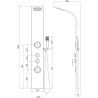 Panneau de douche Mexen Gros, chrome - 7619-03-00