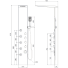 Mexen Lando panneau de douche, chrome - 7611-04-00