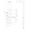 Panneau de douche Mexen Natan avec bec, chrome - 7626-04-00