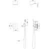 Ensemble de douche encastré Mexen Salto, noir - 7604-02-70