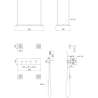 Mexen Soler ensemble de douche encastré, chromé - 7601-04-00
