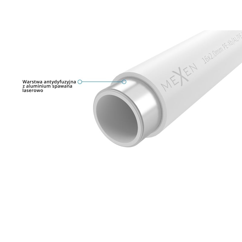 Mexen AL-L tuyau PE-Xb/AL/PE 16 x 2 mm, 100 mb - W97101-1216-100