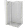 Mexen Roma cabine de douche pivotante 90 x 100 cm, transparent, or - 854-090-100-50-00