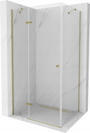 Mexen Roma cabine de douche pivotante 100 x 90 cm, transparente, or - 854-100-090--50-00