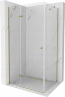 Mexen Roma cabine de douche pivotante 110 x 90 cm, transparente, dorée - 854-110-090-50-00