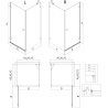 Mexen Lunar-B cabine de douche avec porte battante droite 100 x 90 cm, transparent, métal canon - 832-100-090-95-00-P
