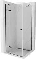 Mexen Roma cabine de douche pivotante 100 x 100 cm, transparente, noire - 854-100-100-70-00