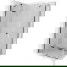 Cabine de douche pivotante Mexen Roma 70 x 110 cm, transparente, noire - 854-070-110-70-00