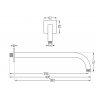 Bras de douche mural Mexen 38 cm chrome - 79113-00